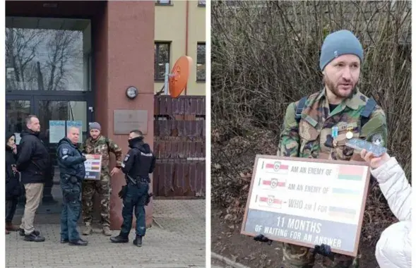 Пікет Аляксандра Клачко ў Вільні
