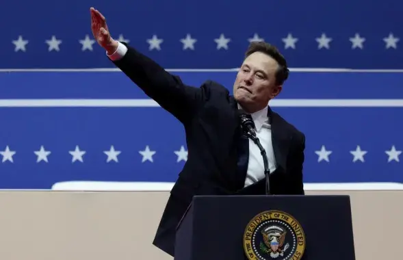 Ілан Маск на інаўгурацыі Трампа
