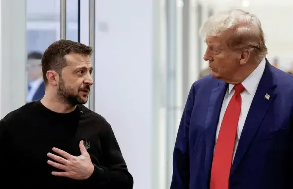 Дональд Трамп и Владимир Зеленский, Нью-Йорк, 27 сентября 2024 года.
