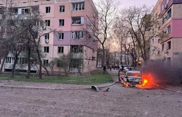 Кривой Рог после ракетного удара
