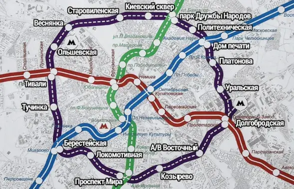 Схема кольцевой линии метро
