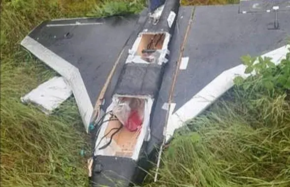 Дрон, які прыляцеў у Літву
