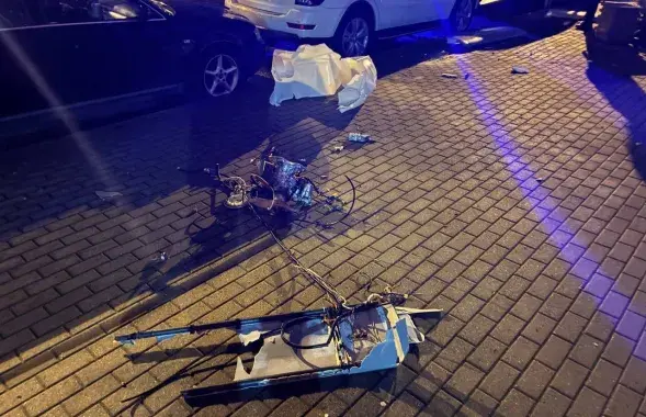 Дрон, сбитый в Минске

