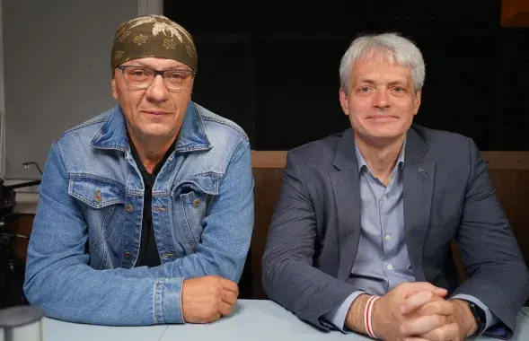 Алег Кулеша і Павел Баркоўскі

