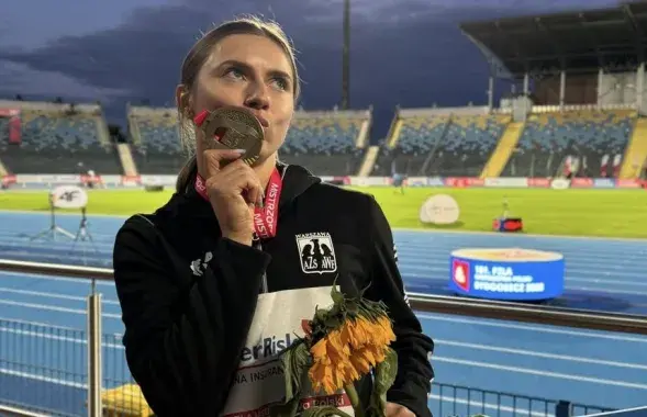 Крысціна Ціманоўская з першшым залатым медалём пасля змены грамадзянства
