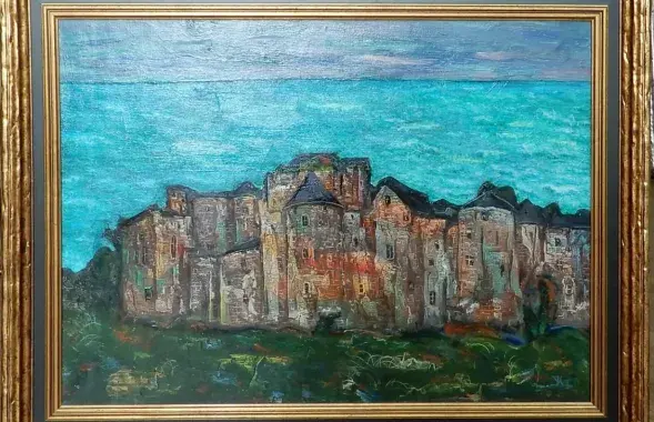 Файбіш-Шрага Царфін "Чырвоны замак". Карціна з калекцыі Віктара Бабарыкі
