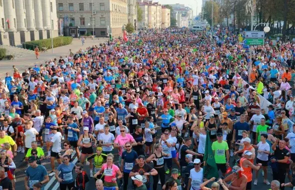 На старце мінскага паўмарафона
