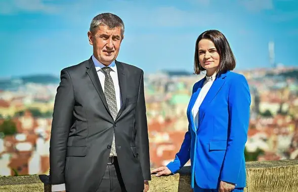 Андрэй Бабіш і Святлана Ціханоўская
