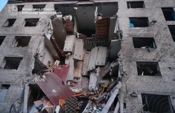 Наступствы расійскага ўдару па Запарожжы
