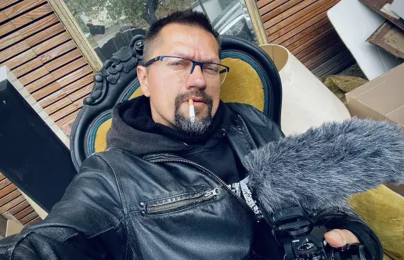 Януш Гаўрылюк падчас здымак