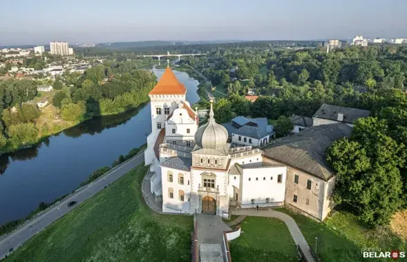 Від з вышыні на Стары замак у Гродна
