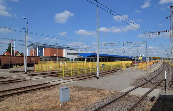 Чыгуначная станцыя ў польскім Тэрэспалі
