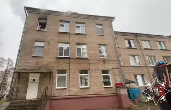 Пажар у Наваполацкай бальніцы
