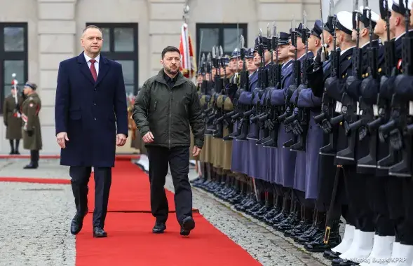Караль Наўроцкі і Уладзімір Зяленскі
