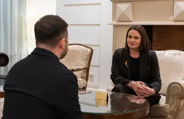 Уладзімір Зяленскі і Святлана Ціханоўская
