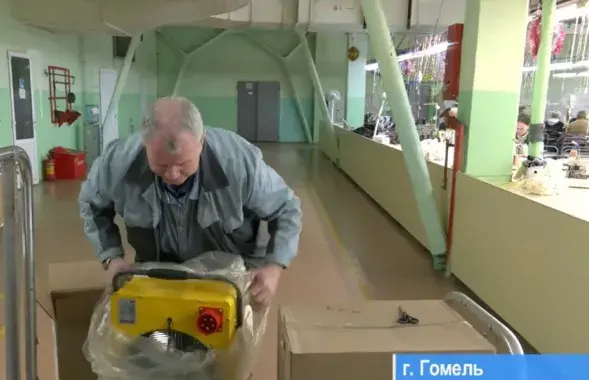 Тепловая пушка на гомельском предприятии
