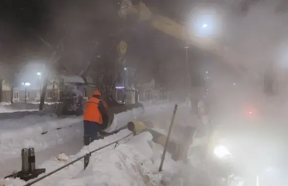 Авария на тепловых сетях в Витебске
