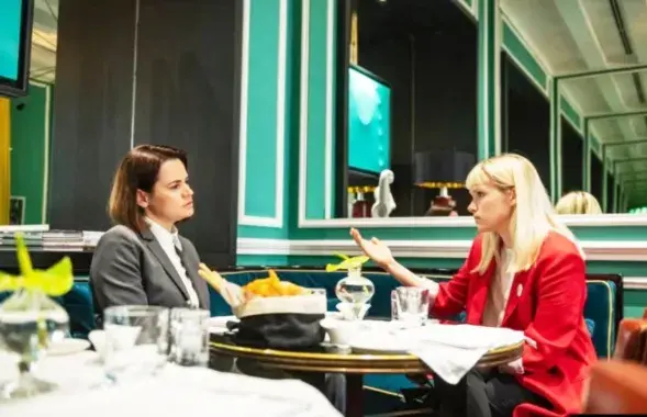 Святлана Ціханоўская і Кацярына Шульга
