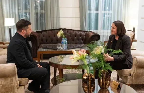 Уладзімір Зяленскі і Святлана Ціханоўская&nbsp;
