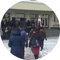 На акцыю ў падтрымку ІП Лябедзька прыйшоў у паліто, набытым у Літве