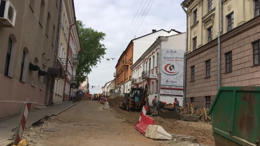 У цэнтры Мінска знайшлі артылерыйскі снарад з узрывальнікам (фота)