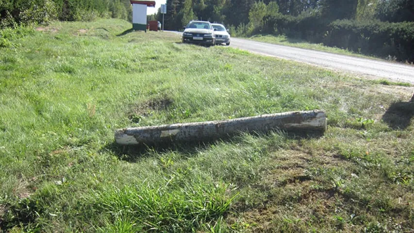 З грузавіка на пешахода звалілася бервяно (фота)