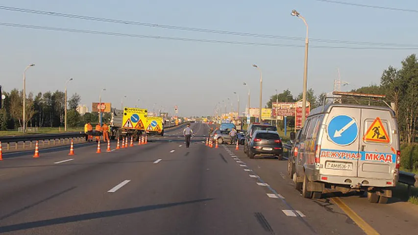 У аўтааварыі на МКАД загінулі дзяўчына і хлопец