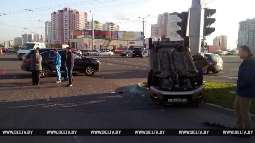 У Мінску ў аўтааварыю трапіла машына, у якой было двухгадовае дзіця