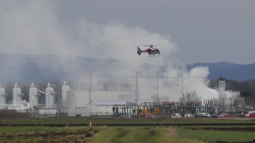 На адной з найбуйнейшых газавых станцый Еўропы адбыўся выбух (фота, відэа)