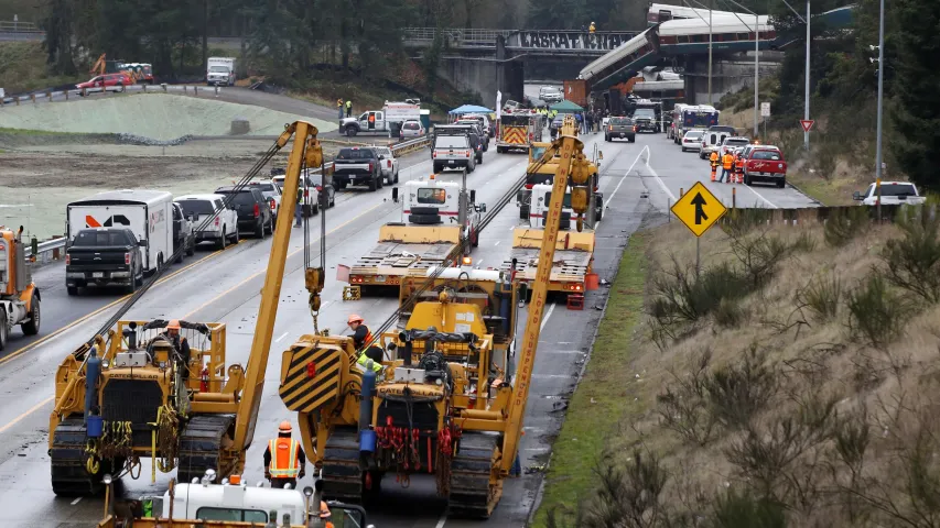 Колькасць пацярпелых падчас крушэння цягніка ў ЗША перавысіла 100 чалавек
