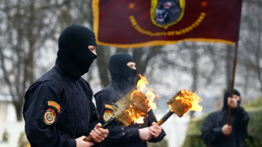 Як у Мінску спецназ праводзіў зіму 