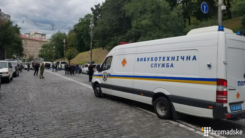 У Кіеве ў Дзень незалежнасці каля будынка Кабінета міністраў адбыўся выбух