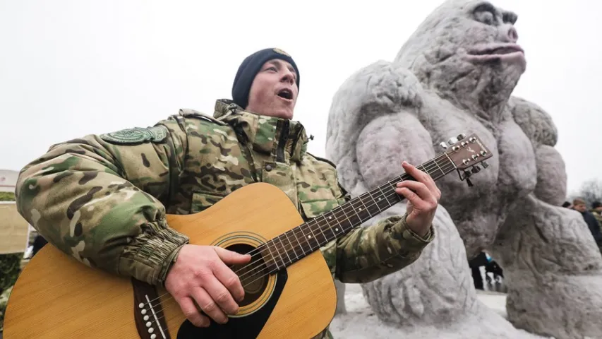 Як у Мінску спецназ праводзіў зіму 