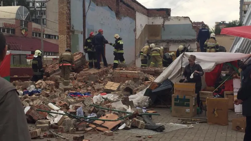 Пад Масквой абрынулася сцяна кінатэатра “Саюз”, ёсць пацярпелыя (фота)
