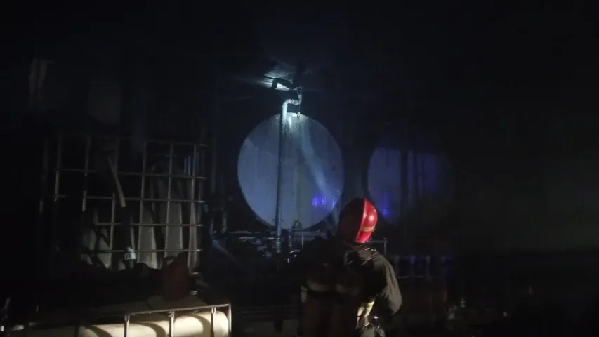 У Мінску гарэў цэх па вытворчасці антыфрызу і тармазных вадкасцяў
