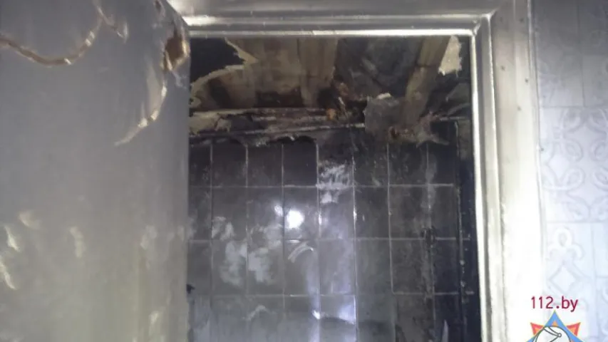 У Брэсце на пажары ўратавалі дваіх малых хлопчыкаў (фота)