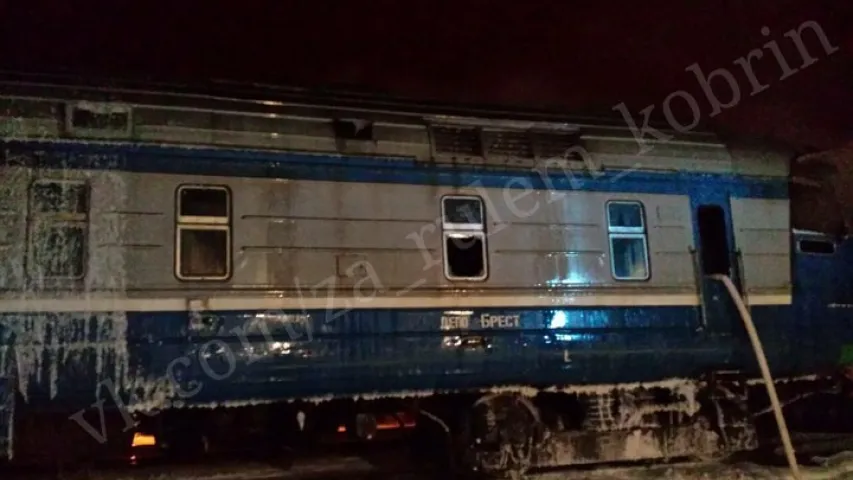 Кабіна дызель-цягніка загарэлася ў Кобрынскім раёне