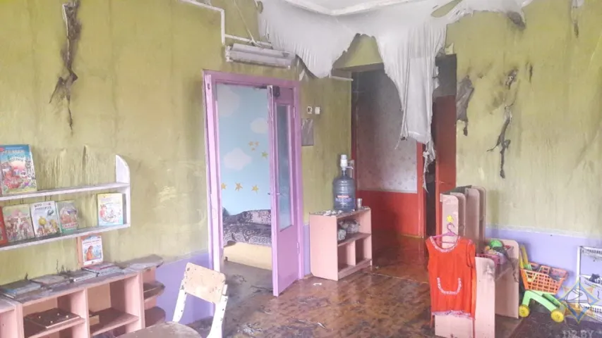 У Заслаўі гарэў дзіцячы садок, эвакуявалі 139 дзяцей (фота)