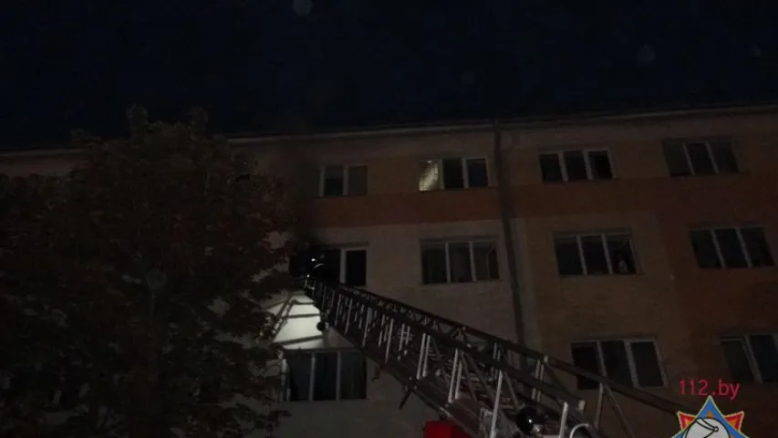 У Мінску ўначы гарэў інтэрнат трамвайнага парку (фота)