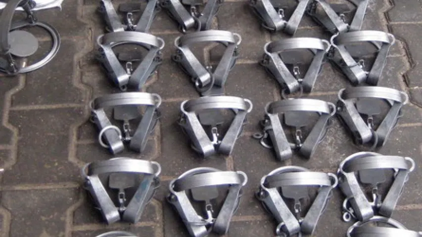 Украінец ехаў у Беларусь са 167 металічнымі капканамі (фота)