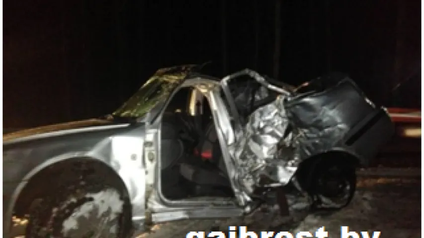У Івацэвіцкім раёне кіроўца ўрэзаўся ў прыдарожнае дрэва