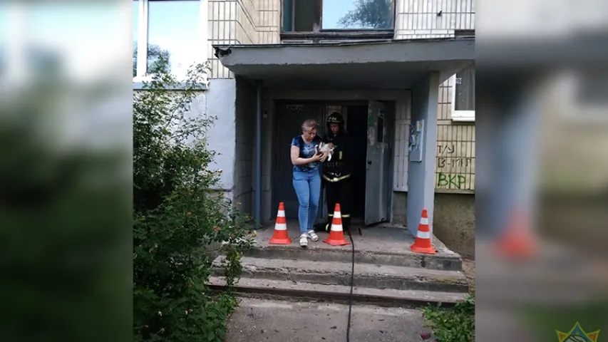 Мінчук на пажары з парэнчаў гаўбца прасіў дапамогі ў ратавальнікаў (відэа)
