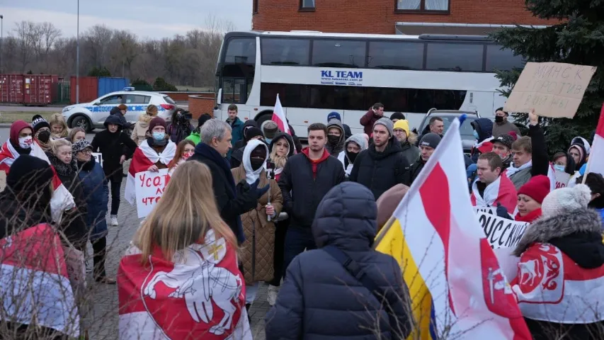 У Польшчы і Літве каля мяжы з Беларуссю прайшлі антываенныя пікеты