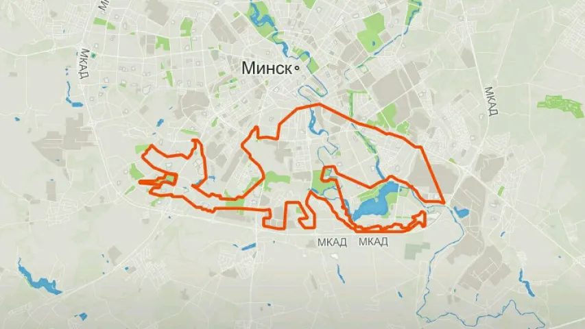 Як мінчанін “намаляваў” роварам карту Беларусі