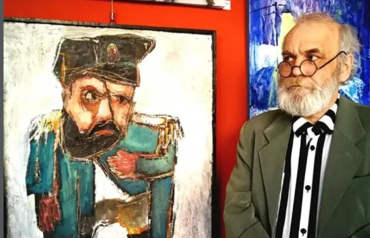 Уладзімір Акулаў і яго карціна "Генерал" (1989)
